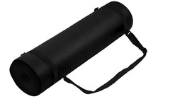 Black All Purpose Exercise Mat Thick Non Slip Gym Yoga Pilates Fitness