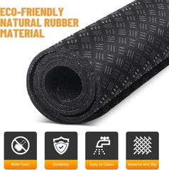 Under Desk Elliptical Mat – Non-Slip Exercise Equipment for Peloton Bike, Small