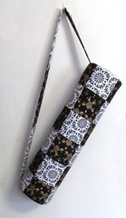 Indian White Balck Patchwork Yoga Mat Carrier Bag Mandala Large Shoulder Strap