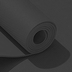 Black Foldable Yoga Mat Eco Friendly EVA Folding Travel Fitness Exercise Mat 3/4