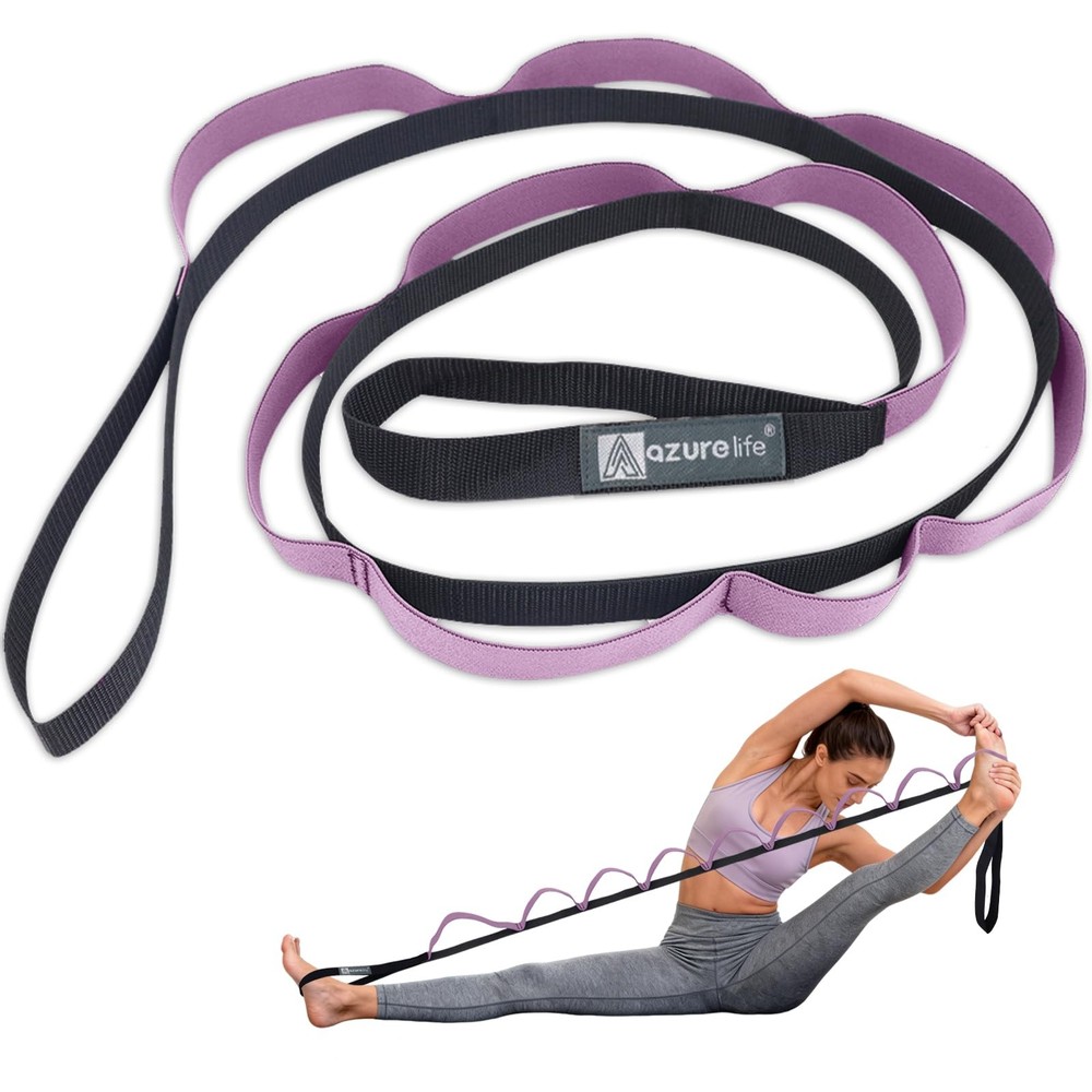 HalfElastic Stretch Straps with 11 Loops, Stretching Strap for Physical Thera…