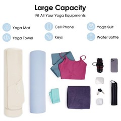 Yoga Mat Bag, Full Zip Cargo Yoga Mat Carrier Bag with Drawstring Water Bottl…