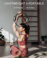 Pilates Ring Set 14″ Pilates Ring, 9″ Pilates Mini Ball and 3 Resistance Bands