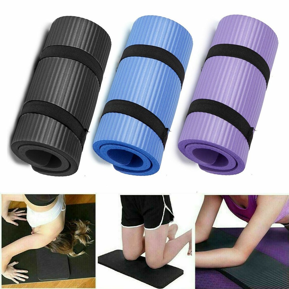 Yoga Mats 0.59 inch (15mm) Thick Exercise Gym Mat Non Slip With Carry Straps