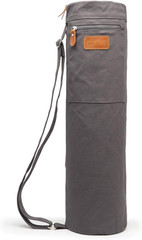 Canvas Yoga Mat Bag with Adjustable Strap & Pockets, Full-Zip Travel Gym Tote fo