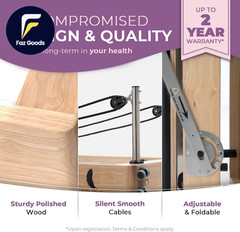Foldable Pilates Reformer Machine for Home Workouts Wooden Pilates Reformer