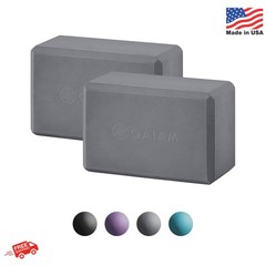 Gaiam Yoga Block – Supportive Latex-Free Eva Foam – Soft Non-Slip Surface with B