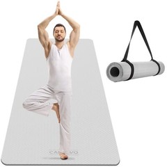 CAMBIVO Extra Wide Yoga Mat for Women and Men (72″x 32″x 1/4″), Eco-Friendly …