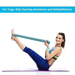 Stretch Strap, Elastic Yoga Stretching Strap, Multi-Loop for Physical Blue