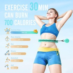 Weighted Hula Circle Hoops for Adults Weight Loss, Infinity Fitness Hoop Plus…