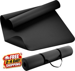Extra Thick NBR Yoga Mat for Women & Men, 10mm Thick, 72×24 Large Exercise Mat
