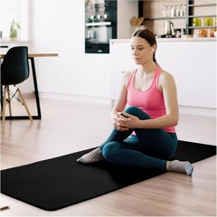 Yoga Mat, 1/2-Inch Extra Thick High Density Exercise Mat, Anti-Tear Exercise …