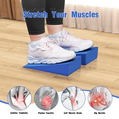 2 Pack Yoga Foam Wedges Sland Board Calf Stretching Heel Wedge for Squats