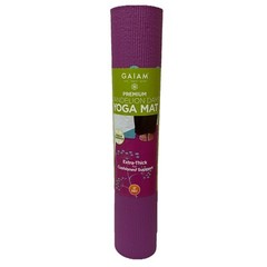 Gaiam Premium Dandelion Days Yoga Mat Purple Teal 68″L x 24″W x 5MM NEW