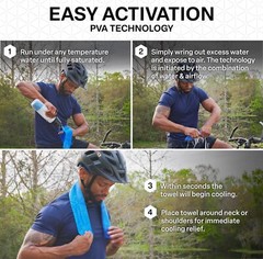 COLD FACTOR Mini Cooling Neck Towel – PVA Premium Wrap 3 Blue