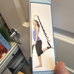 NYIDA Yoga Strap Black Foot & Calf Stretcher 7 Loops Skin Friendly Easy to Clean