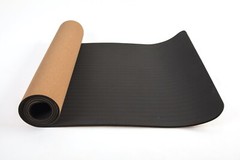Double sided Cork Yoga Mats Exercise Mat Made of Cork and TPE Mixed Material