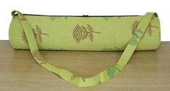 Indian Green Flower Yoga Mat Carrier Bag Mandala Large Shoulder Strap