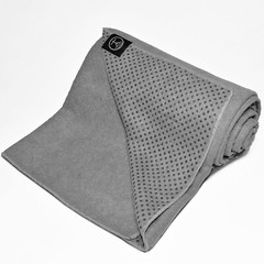 Yoga Mat Towel with Silicone Grip for Hot Yoga. Yoga Towel Non Slip Microfiber.
