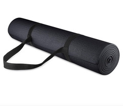 All-Purpose 1/4-Inch High Density Anti-Tear Exercise Yoga Mat with Strap