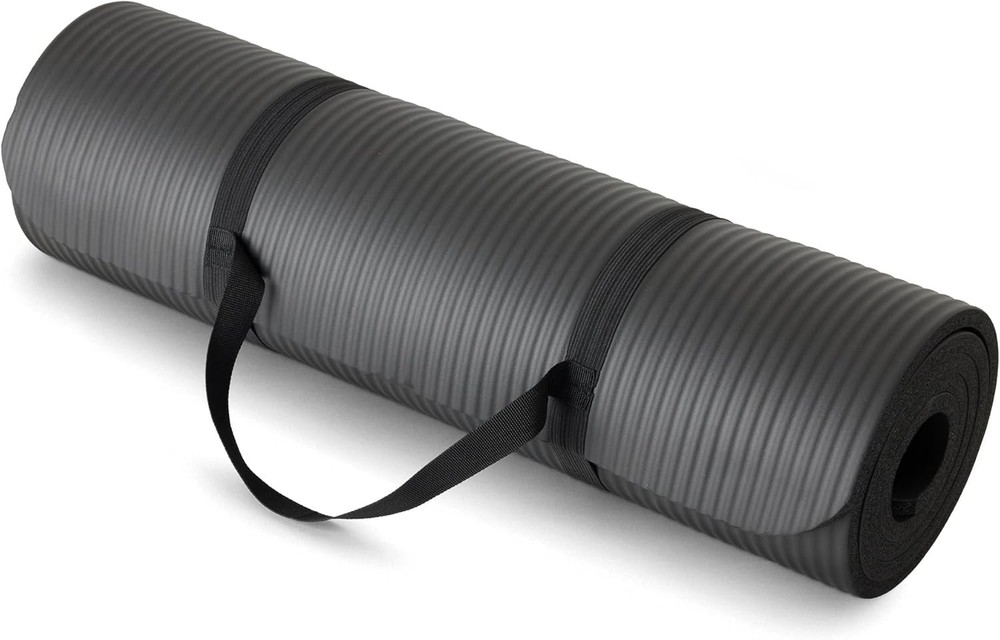 Extra Thick Yoga Mat Non-Slip Exercise Fitness Mat w Carry Strap