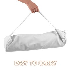 Portable White Yoga Mat Organizer with Adjustable Strap and Extra Storage Pouch