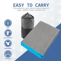 2 Pack Hot Yoga Towel with Grip Dot, Non Slip Yoga Mat Towe Sweat Absorbent Towe