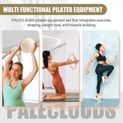 Kit esencial de pilates con aro y pelota de pilates, 2,2 lb * 2 mancuernas