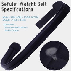 Weighted Belt 30″-42″Adjustable Sport Fitness Belt for Abs Strengthening Work…