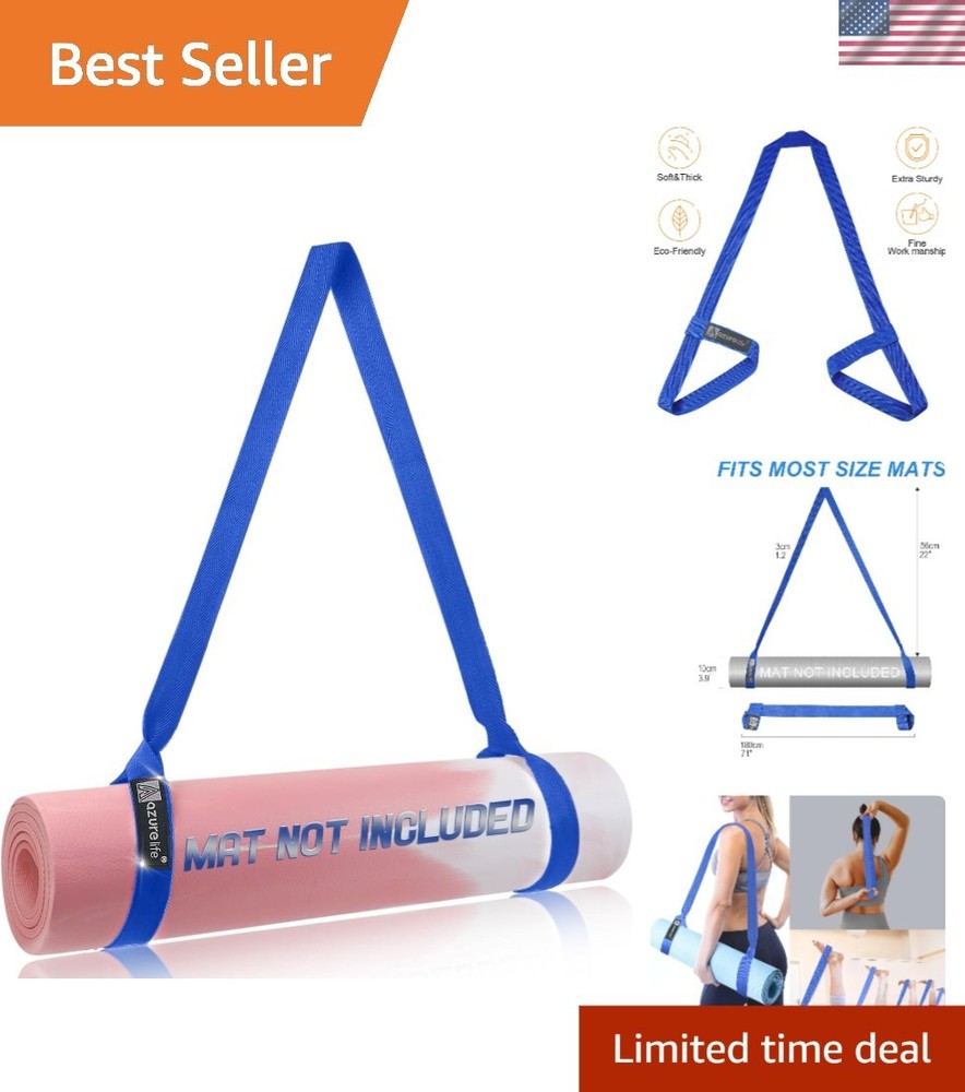 Adjustable Yoga Mat Sling Carrier – Eco-Friendly, Two-in-One for Ease & Style