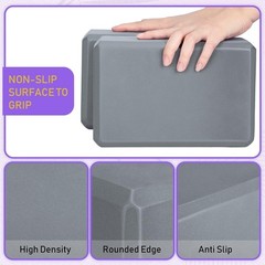 Yoga Block Supportive Latex-Free Eva Foam Soft Non-Slip Beveled Pilates Meditati