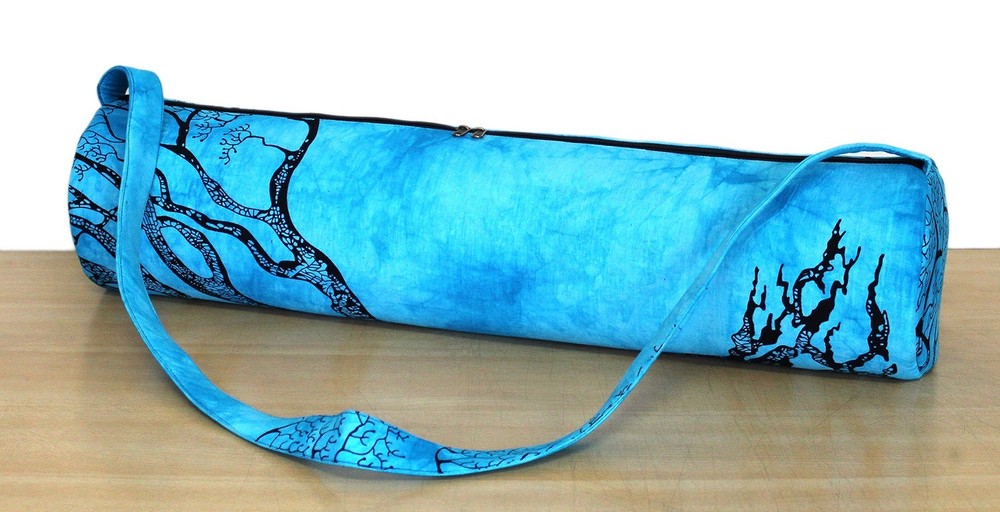 Blue Tree Yoga Mat Carrier Bags Hippie Mandala Cotton Bags With Shoulder Strap