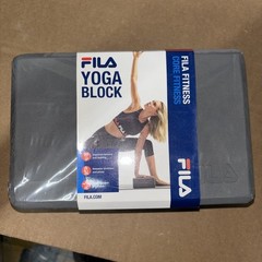 FILA Foam Yoga Exercise Block Solid Gray 9″ X 6″ X 4″