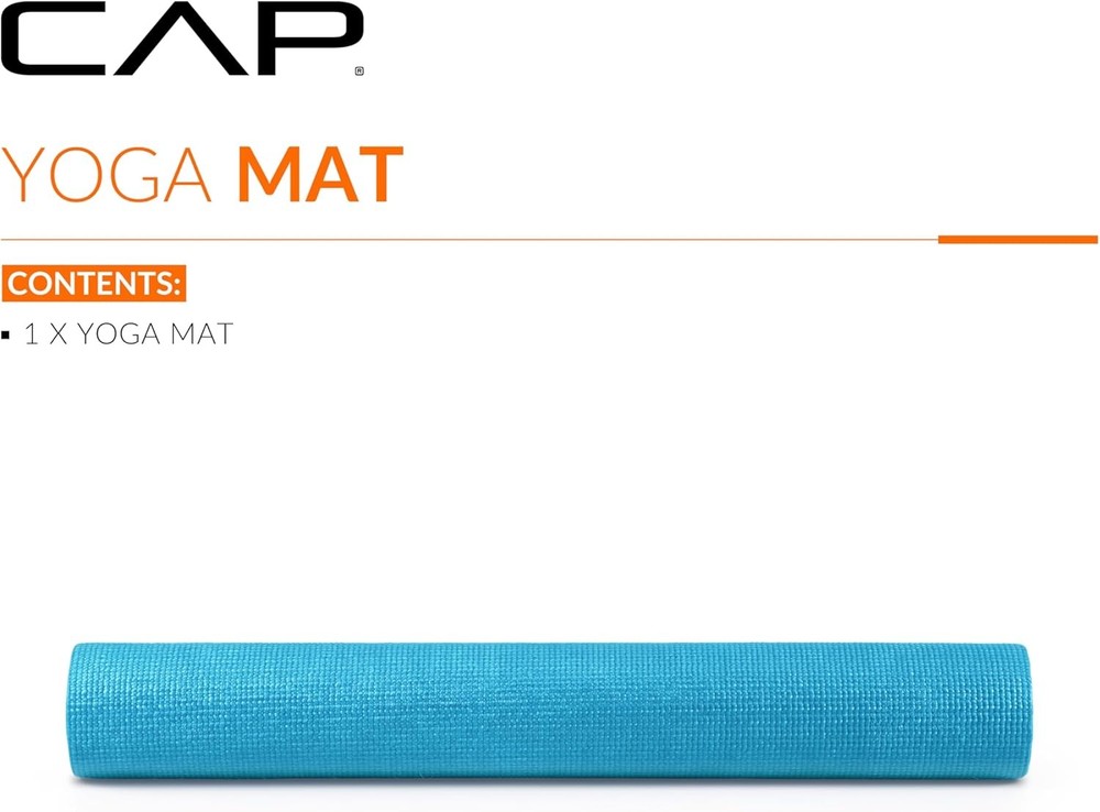CAP Non Slip Yoga Mat Exercise Fitness Pilates Workout Mat for Home Gym