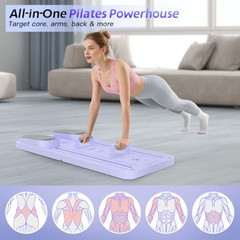 Portable Pilates Reformer Board Foldable Core Ab Trainer Home Gym – New