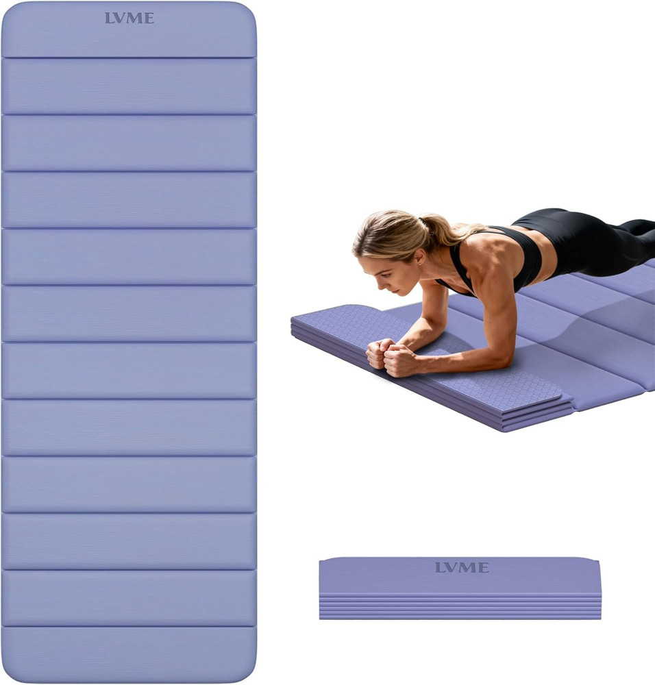 Thick Foldable Yoga Mat 0.4″ | Non-Slip TPE for Home, Gym & Pilates