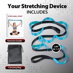 Stretching Strap with Loops for Physical Therapy,Yoga Strap for Stretching,Ho…