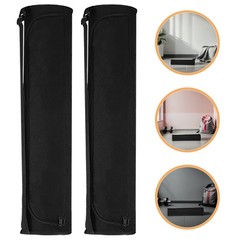 2Pcs Durable Oxford Fabric Yoga Mat Carrier Bags Adjustable Strap Black