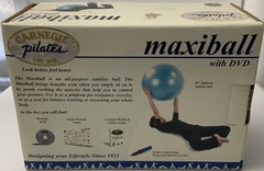 Carnegie Pilates Maxiball With Dvd. Exercise Poster, Health and Fitness Guide.