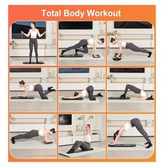 Pilates Reformer Board 7-in-1 Portable Foldable Home Workout Pilates Machine