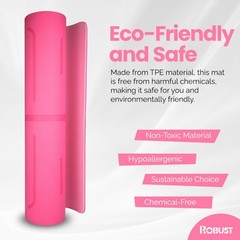 Robust TPE Non-Slip Yoga Mat-1/4 Inch Thick Exercise Mat with Posit… Fast Ship