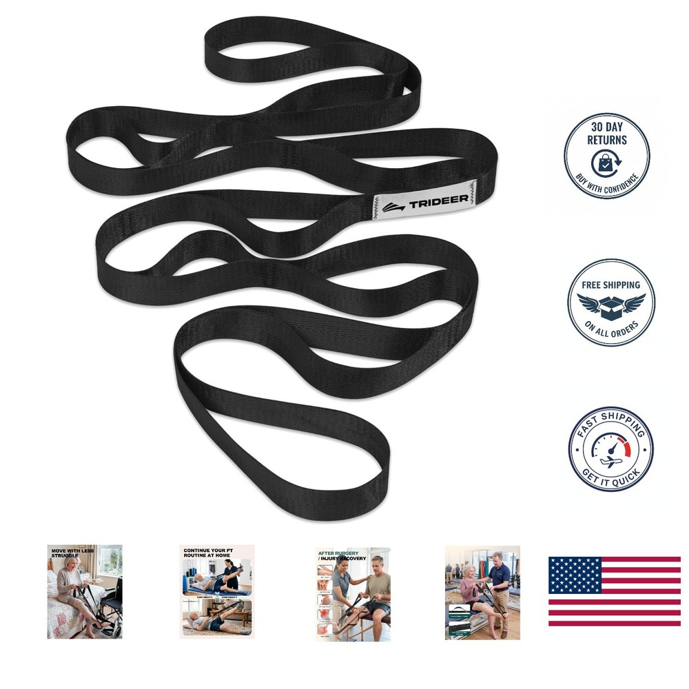 Durable 75″ Stretching Strap with 10 Loops – Perfect for Physical Therapy & Yoga