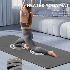 Heating Yoga Mat with Fast Heating System, 72″X27″ Extra Large Non-Slip Mat, Dua