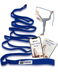 Tumaz Multi – Loops Strap – 10 Loops Non-Elastic Yoga Strap – One Size Fits All