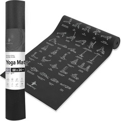 Yoga Mat for Women and Men – Large, 5mm Thick, 68 Inch Long, Non Slip Exercis…