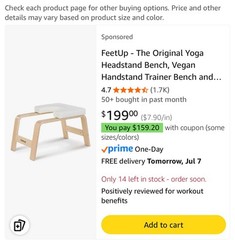 Feetup Yoga Headstand Bench Used In Good Condition