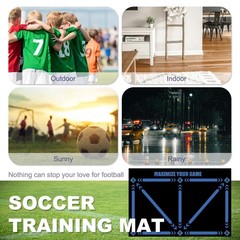 Pure Vie Anti-Slip Soccer Training Mat, Equipment Blue