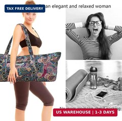 IwIeIaIrI Yoga Mat Bag for Women with Large Size Pocket and Zipper Pocket,Yoga B