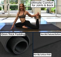 Tatago Large Yoga Mat Thick & Long for Home Workout. 84×30 (1/2 in) Exercise Mat