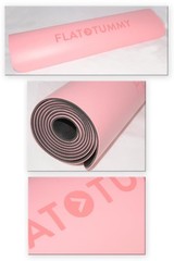 FLAT TUMMY TEA – Baby Pink – Non Slip Rubber Grip – Yoga Athletic Mat *BRAND NEW